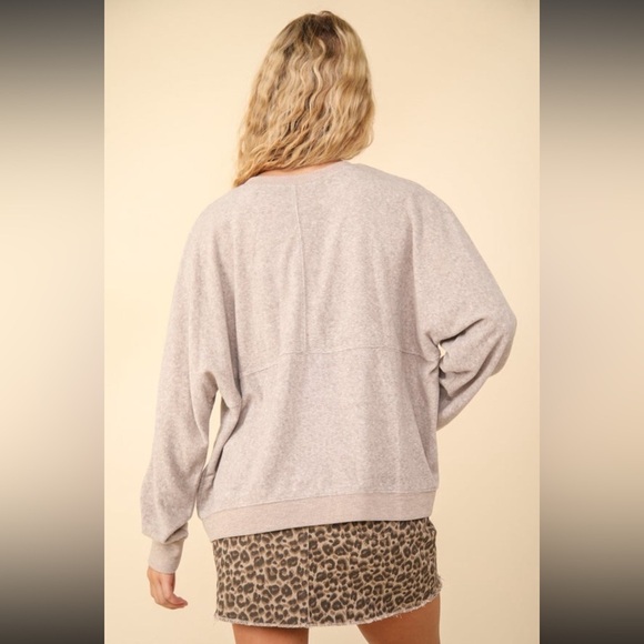 NEW IN Women’s Mocha Oversized Comfy Soft Contrast Knit Top/Sweater/Pullover|NEW - Picture 2 of 4